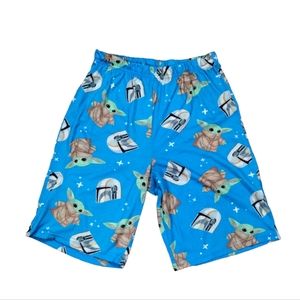 Boys Small (10/12) Star Wars Baby Yoda The Mandalorian Pajamas bottom Shorts